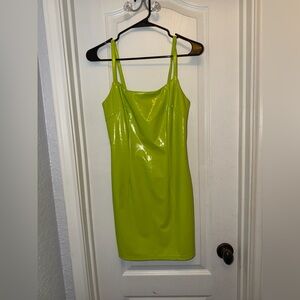 Neon tight green dress SMALL